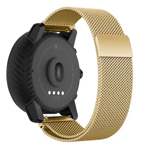 22 мм металлический ремешок из нержавеющей стали для Xiaomi Huami Amazfit часы браслет Миланская петля магнитные ремни для Amazfit Pace Stratos 2 - Цвет: Gold