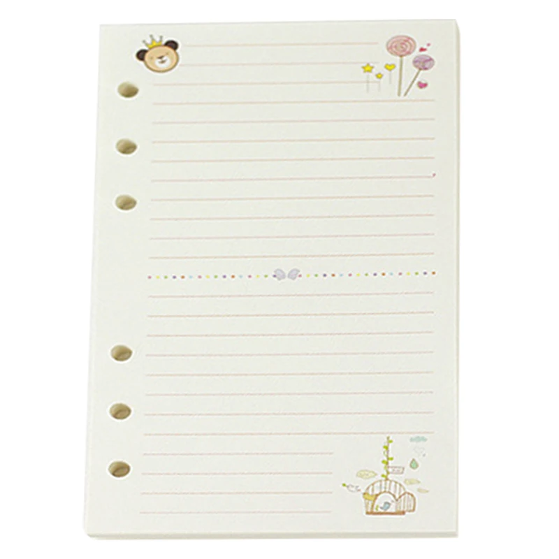 

A5 Cute Colorful Diary Refills Spiral Notebook Replace Color Core Loose Leaf Stationery Gift School Planner Ring Binder Paper