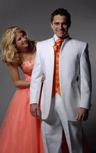 Classic Style White Groom Tuxedos Groomsmen Men’s Wedding Prom Suits Bridegroom (Jacket+Pants+Vest+Tie) K:932