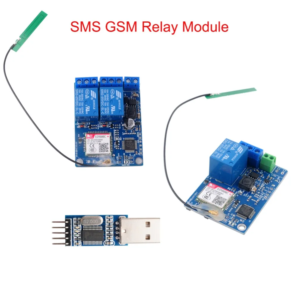 1 канал/2 канальный релейный модуль SMS GSM удаленный Управление переключатель SIM800C