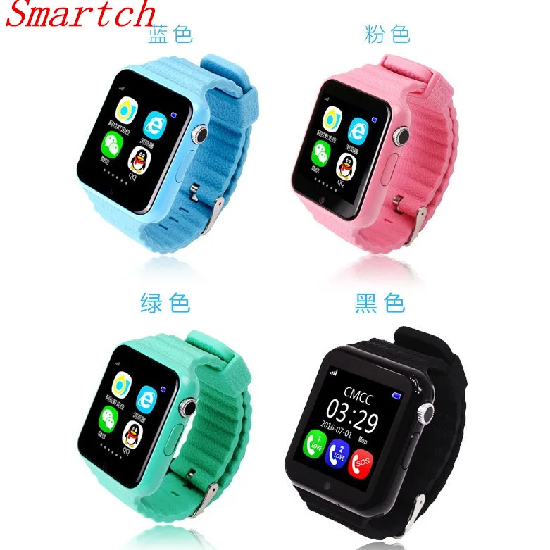 

Smartch V7K Waterproof Kids GPS smart watch children Safe Anti-Lost Monitor Smartwatch with camera facebook whatsapp SOS PK Q50
