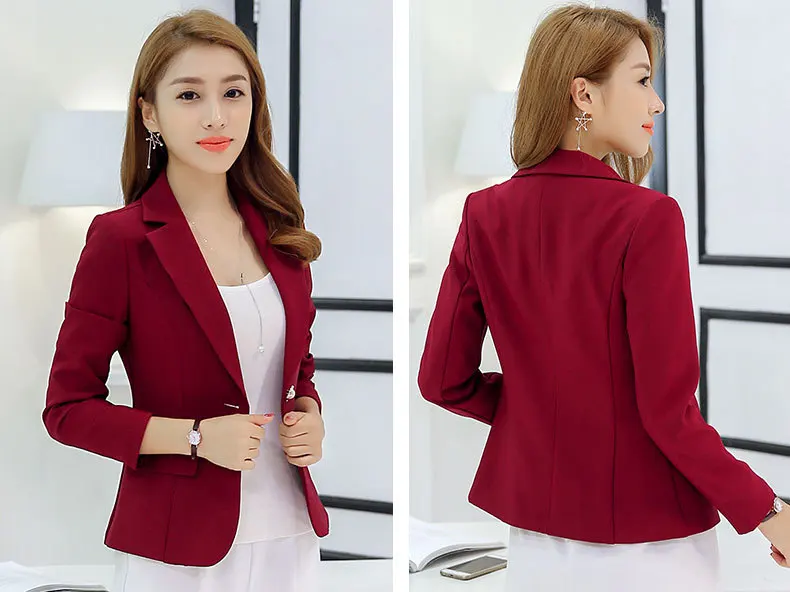 In the autumn of 2016 new small suit female Korean Ladies suits are slim slim female long sleeved coat wholesale