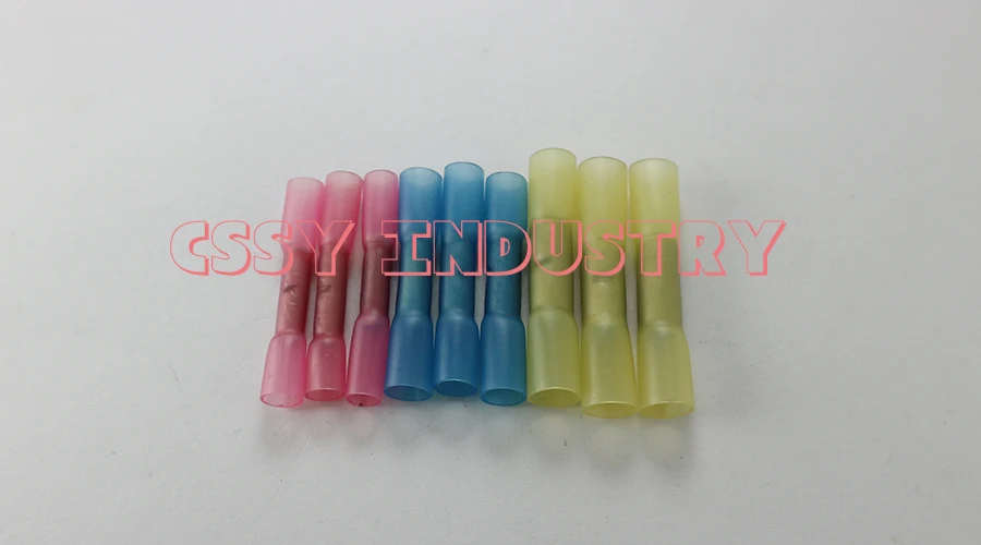 

100pcs Heat shrink terminal BHT1/2/5( 22-10 AWG(40.5-6.0) square High quality water-proof shorter copper