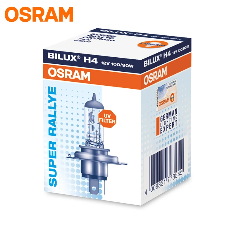 

OSRAM H4 Car light bulb Headlight bulb Low beam lights High beam Halogen lamp [3200K 90/100W] 12V (single pack)