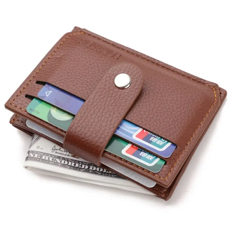 Business Men Credit Card Bag Zipper & Hasp Multifunction Coin Purse PU Leather Wallet ID Holders coin purse card wallet coin wallet change bag card holders