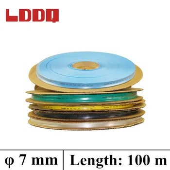 

LDDQ 100m*7mm Heat shrink tubing 2:1 insulation cable 600&1000V Low pressure Heat sleeve Cable Sleeve termoretractil