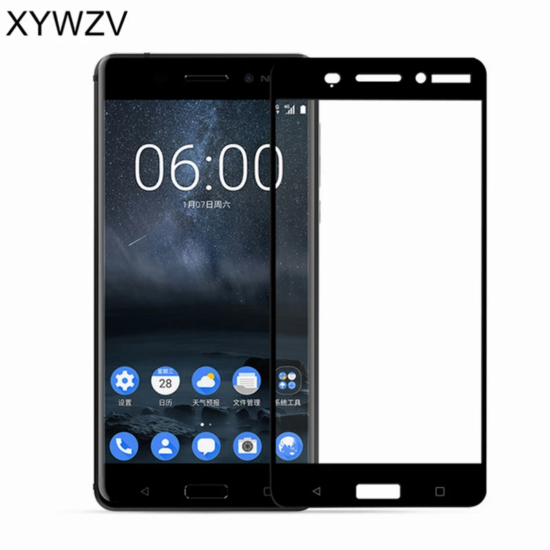 1 шт. Защита экрана для Nokia 6 закаленное стекло Microsoft полное покрытие Защитная