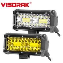 VISORAK " 120 Вт внедорожный светодиодный рабочий светильник, янтарный светодиодный противотуманный светильник для внедорожника 4x4 4WD, внедорожника, вездехода, трактора, грузовика, светодиодный светильник для вождения