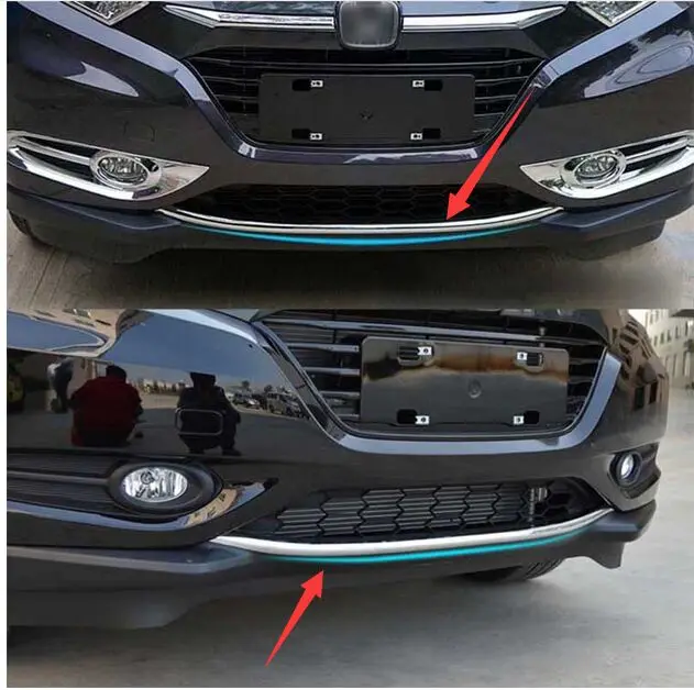 FOR HONDA HRV VEZEL HR V 2014 2015 2016 CHROME FRONT HOOD LOWER BUMPER