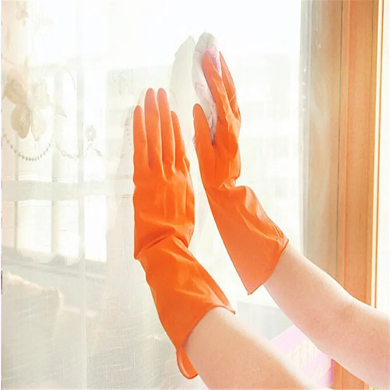 Waterproof rubber Latex gloves for washing dishes Cleaning Laundry Housework goods for home and kitchen Accessories S11#N (4)