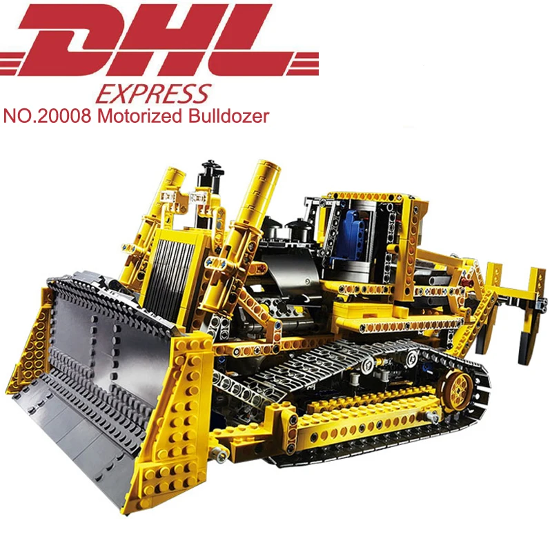

Lepin 20008 1384Pcs Technic Series Motorized Bulldozer Model Building Kits Blocks Bricks Toys For Children Gift Compatible 8075