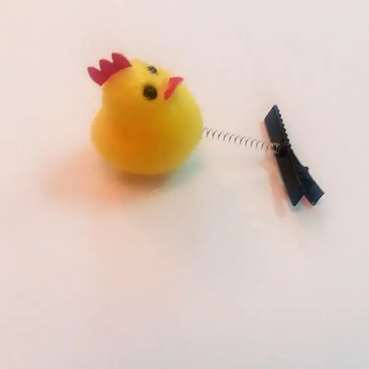 Cute Fashion hair accessories hairpin Toy Flowers Chicks Heart  Butterfly shape elastic hairpin to Princess Baby girl birthday, children's day love gift (20)
