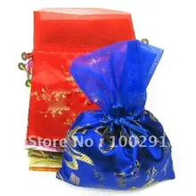 MS553 200 шт./лот синий шифон шелковая парча сумки шелковая органза сумка Подарочная сумка Свадебный мешочек смешанный цвет приемлемый
