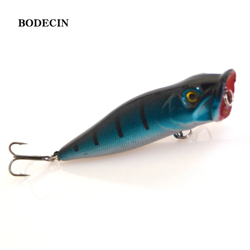 Fishing Lures Poper Hard Artificial Laser Bait 5pcs Topwater Floating Poper Lure Hooks Crank Wobblers Tackle Tool 3D Eyes Fish (5)