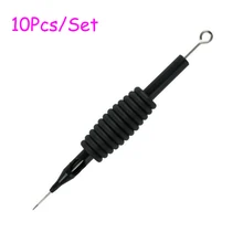 10 шт. 9RL 19 мм одноразовый нескользящий Силиконовый держатель трубки для тату машины с иглами круглые наконечники поставки для перманентного макияжа машина для татуировки