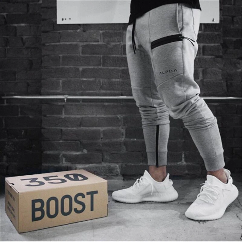 

2019 autumn new men's fitness pants men's gymnastics fitness trousers casual pants sportswear pencil pants