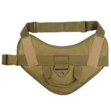 Тактический охотничий камуфляж военный нейлон жилет для собак Обучение ОХОТА Molle Water-resistan Patrol Dog Harness с ручкой