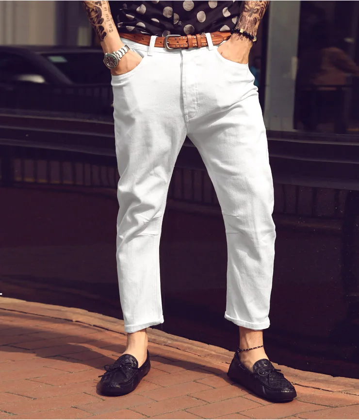 Stile italiano Moda Uomo Jeans Brand slim fit denim jeans mens casuali del  cotone pantaloni bianchi uomini diritti di alta qualità 2016 autunno|brand  men jeans|fashion men jeansmen brand jeans - AliExpress
