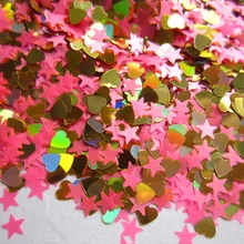 G441 розовая Звезда и голографическая Золотая Звезда устойчив к растворителям пайетками смесь для дизайна ногтей для нанесения лака для ногтей другое ремесло