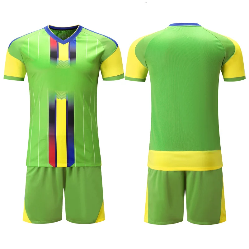 New Men Soccer Jerseys Set Blank Rugby Uniforms Sports Kit Clothing Tracksuit Sportswear Football Shirts Jersey Custom Printing - Цвет: 15024 Green