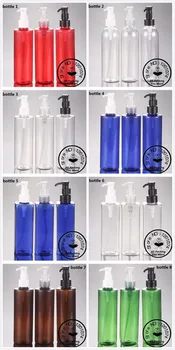 

250ml pretty colors PET bottle with plastic pump.for lotion/hand wash/Shampoo/moisturizer/facial water PET container