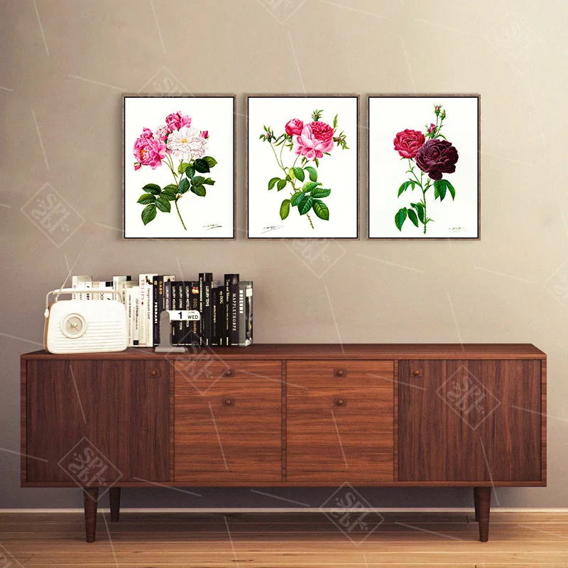 Romantic Red Rose Canvas Oil Painting Valentine's Day Gift for Lover Parents Wall Art Picture Home Decoration Hd Printed Posters | Дом и