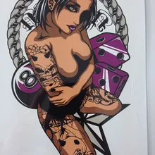 Сексуальная классная девушка горячая Распродажа 21X15 см временные татуировки наклейки Временные боди-арт водонепроницаемый#66