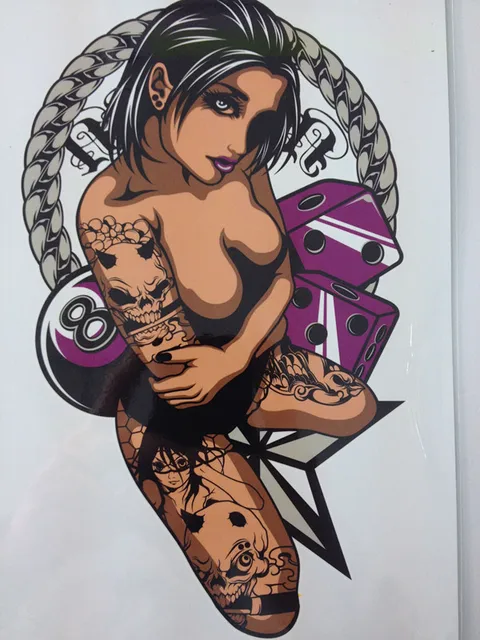 Sexy Cool Girl 21 X 15 CM Temporary Tattoo Stickers Temporary Body Art Waterproof#66 Sexy Cool Girl 21 X 15 CM Temporary Tattoo Stickers Temporary Body Art Waterproof#66