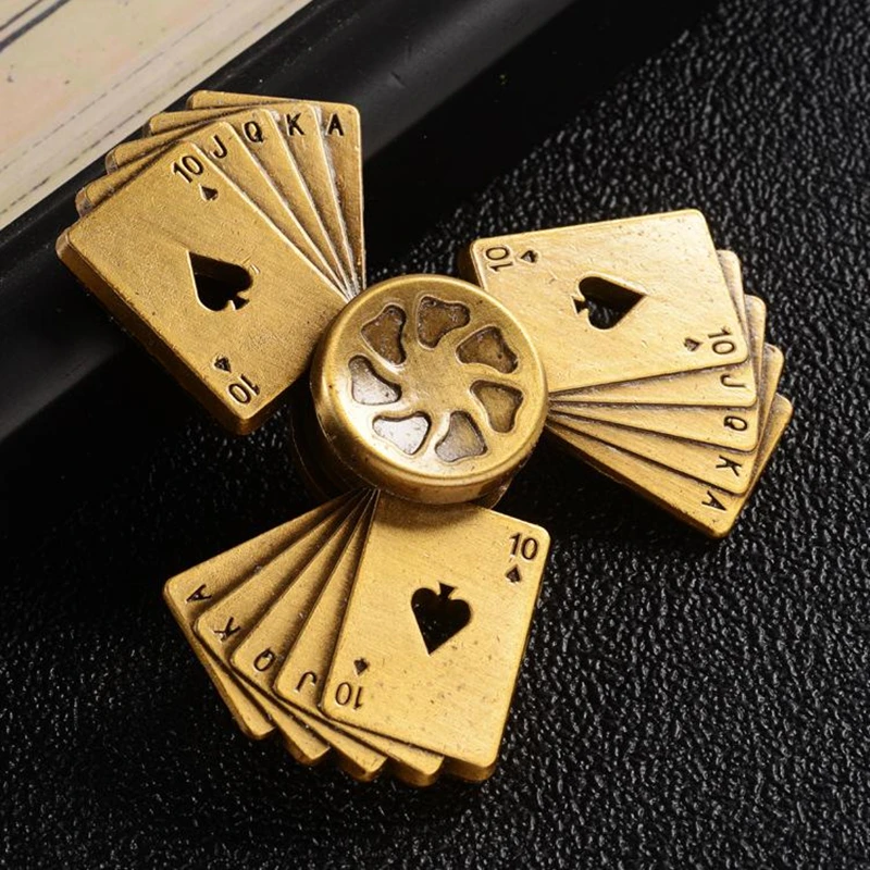 

Newest Fidget Spinner Colorful Poker Triangle Hand Spinner High SpeedAnxiety Stress Finger Toys Adults Kid Fidget Spiner metal