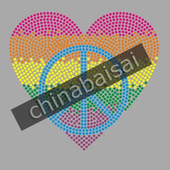 

Color Heart Rhinestone Transfer Motif Designs