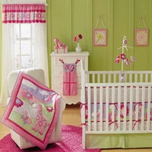 7 шт. комплект детского постельного белья с цветами и бабочками, детское одеяло, бампер, простыня, юбка для детской кроватки, Комплект постельного белья s, детская кроватка для мальчиков, унисекс, Комплект постельного белья s