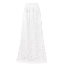 Модный женский стиль, два цвета, Женская длинная юбка с цветочным кружевом, полная длина, элегантная женская одежда