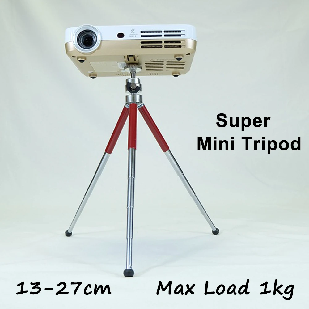 New Mini Stable Camera Tripod Aluminum Flexible Length 13 27cm Loading 1kg for Projector font b