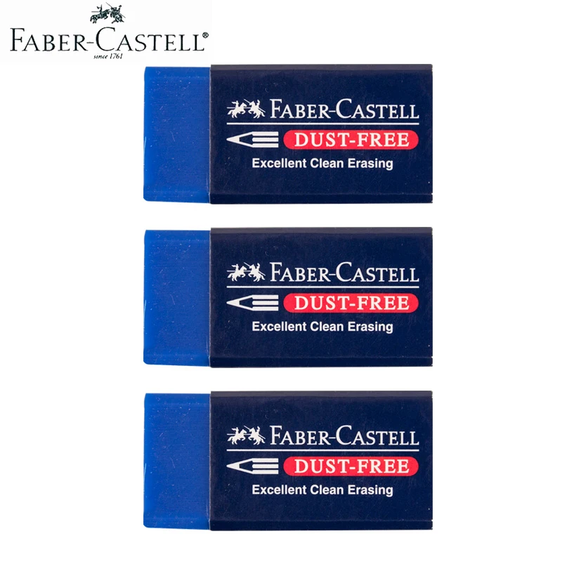 

3pcs/lot Faber Castell Colored Pencil Eraser,DUST FREE novelty erasers school-rubbers Specially Formulated for art and graphic