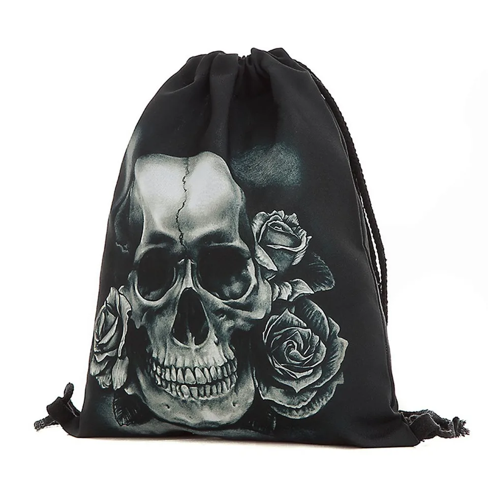 black skull backpack