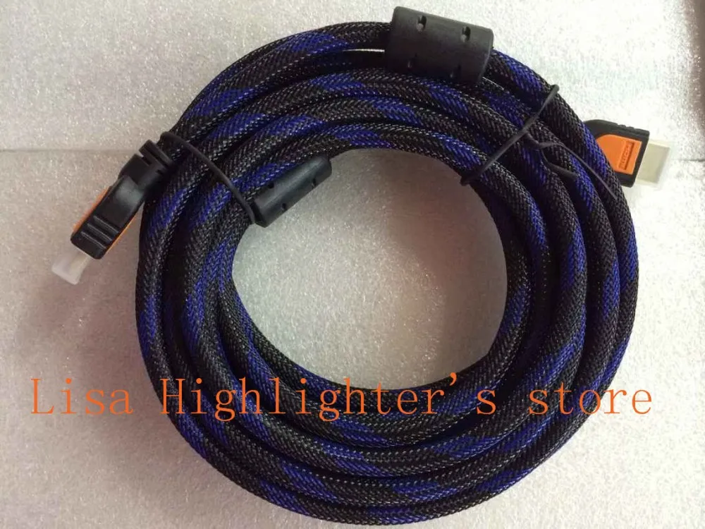 Желтый раздаботанный Реем 50 шт./лот 5 м 16FT HDMI-Male-HDMI-Male кабеля AM 1,3 v для HDTV DVD PS3 Blu-Ray 1080 P