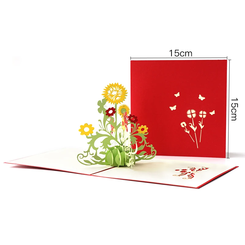 День Святого Валентина поздравительные открытки открытка 3D всплывающие цветы спасибо любовь с днем рождения приглашение индивидуальные подарки свадебная бумага