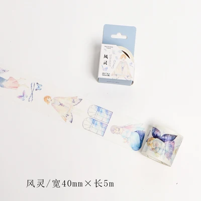 Kawaii Бабочка Фея песня японский васи клейкая лента DIY Скрапбукинг наклейка этикетка маскирующая лента - Цвет: 19