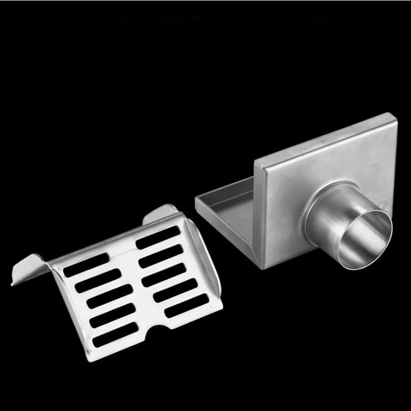 304 Stainless Steel Anti-backwater Wall Drainage Floor Drain Kitchen Shower Room Bathroom Side Drainage Floor Drain