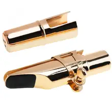 Золотой альт саксофон металлический мундштук музыкальный инструмент Аксессуары с лигатурой и крышкой