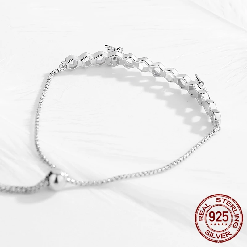 Tongzhe Charm Bracelet 925 Sterling Silver Beads Men Tongzhe Charm Bracelet 925 Sterling Silver Beads Men Jewelry Cz Heart Luxury Honey Bee