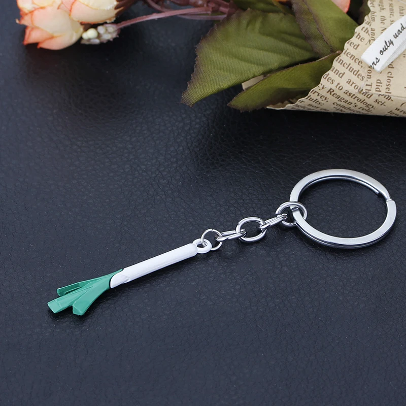 

Anime Hatsune Miku Green Onion Scallion Metal Vegetables Key Chains Key Ring Great Toy Gift for Kids