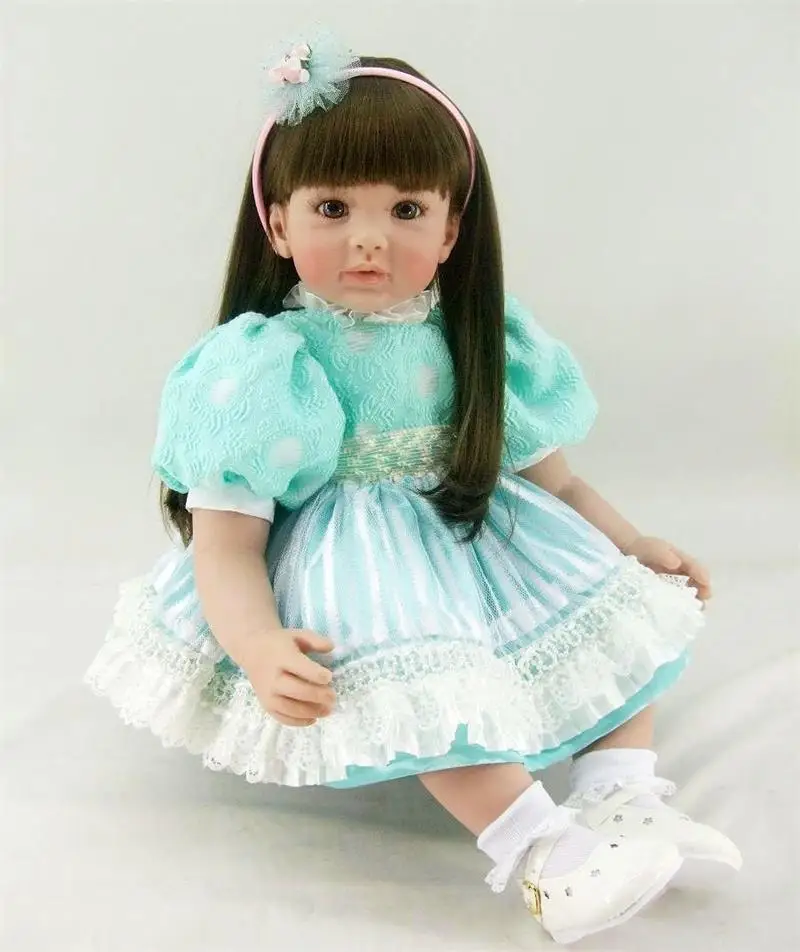 

60cm Lifelike Reborn Baby Dolls Girl Soft Silicone Bebes Reborns Realistic Reborn Dolls PP filling Silicon with Clothes Cute Toy