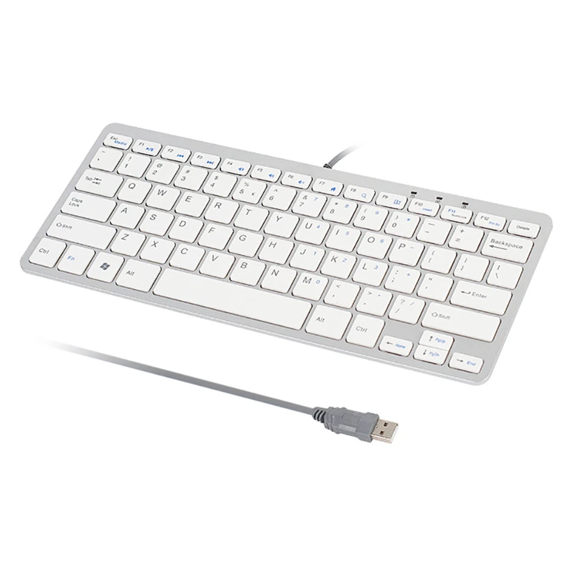 

New Ultra Thin Slim 78 Key Wired USB KeyBoard for PC For Apple Mac Laptop Keyboards A20