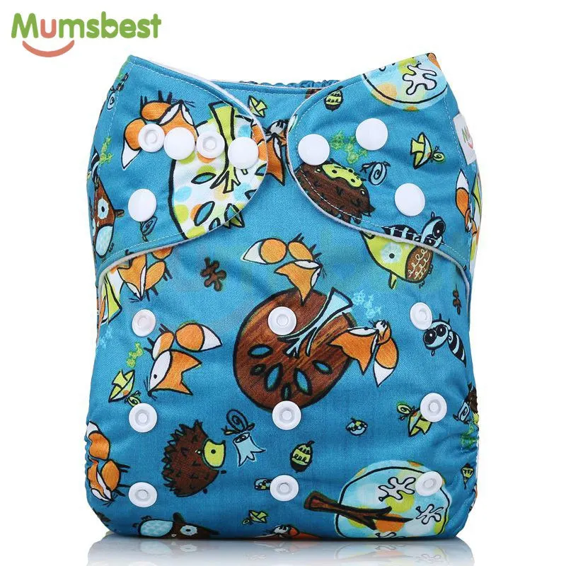 

[Mumsbest] 2019 New Arrival Baby Cloth Diaper Cover Waterproof Cartoon Fox Baby Washable Diapers Pocket Reusable Cloth Nappies
