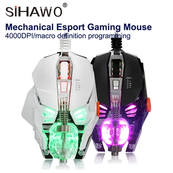 

Mechanical mouse Macro definition programming mouse E-sports game Max.4000DPI 12-level dpi adjustable DC 5V/100mA 2.4GHz