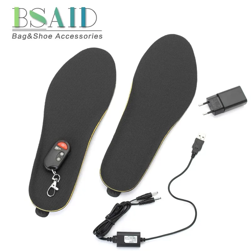 

BSAID Electric Heated Insole With Remote Control Adjustable Length Autumn Winter Warm Heating Insoles For Shoes Boots Foot Pads