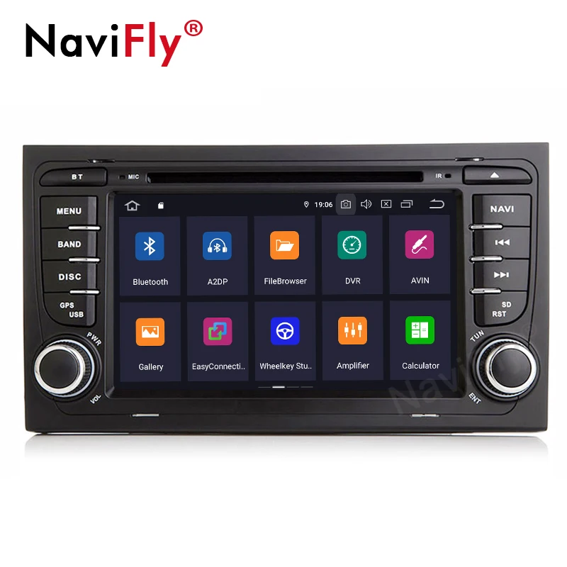 Flash Deal Android9.0 Car multimedia Player Navigation GPS DVD for Audi A4 S4 RS4 2002-2008 with DSP IPS screen wifi BT carplay navi 2