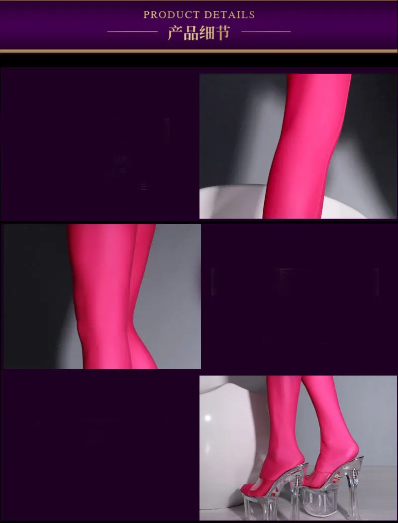Сексуальные женские эластичные чулки выше колена плюс размер лайкра блестящие высокие чулки карамельный мото Байкер Клубная сценическая
