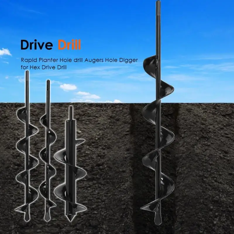 

Planter Garden Auger Spiral Drill Bit Flower Planting Hole Digger Drill Bit